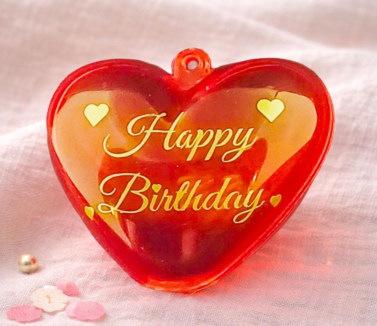 Befüllbares Herz Rot Transparent Mit Happy Birthday in Gold | Kleines Geschenk & Deko Zum Geburtstag 6 cm Befüllbares Herz Rot Transparent Mit Happy Birthday in Gold | Kleines Geschenk & Deko Zum Geburtstag 6 cm von Etsy - GewandDealerey