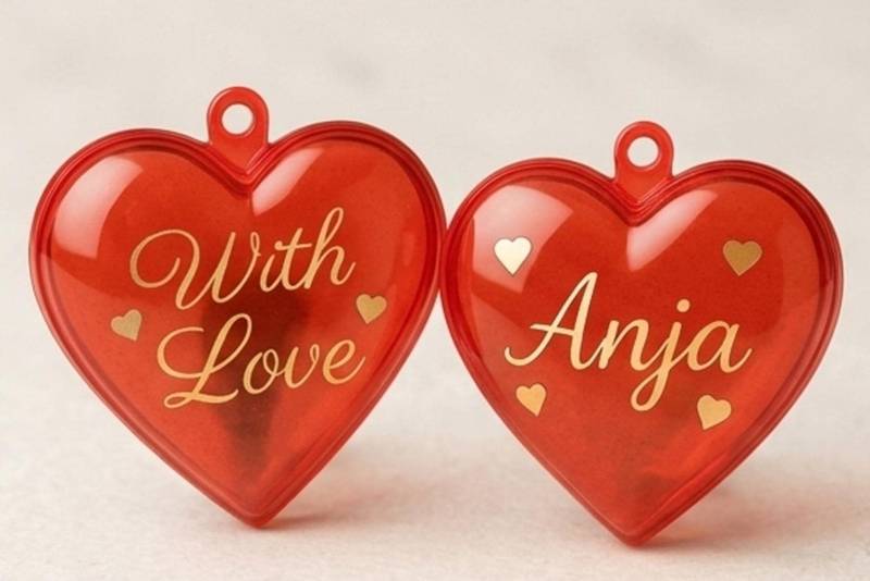 Personalized Fillable Acrylic Heart - Red Transparent Gift With Love & Custom Name Surprise Inside Keepsake von Etsy - GewandDealerey