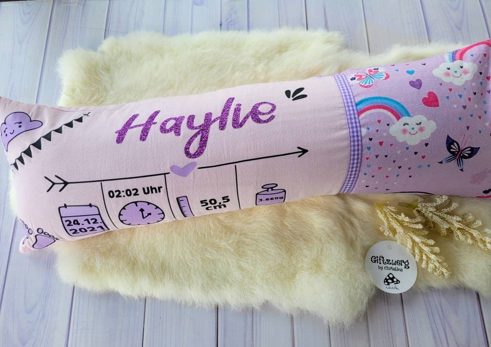 Geburtskissen/Babykissen Gewicht Größe Kissen Geschenk Geburt Taufe Echtmaß von Etsy - GiftzwergByChristina