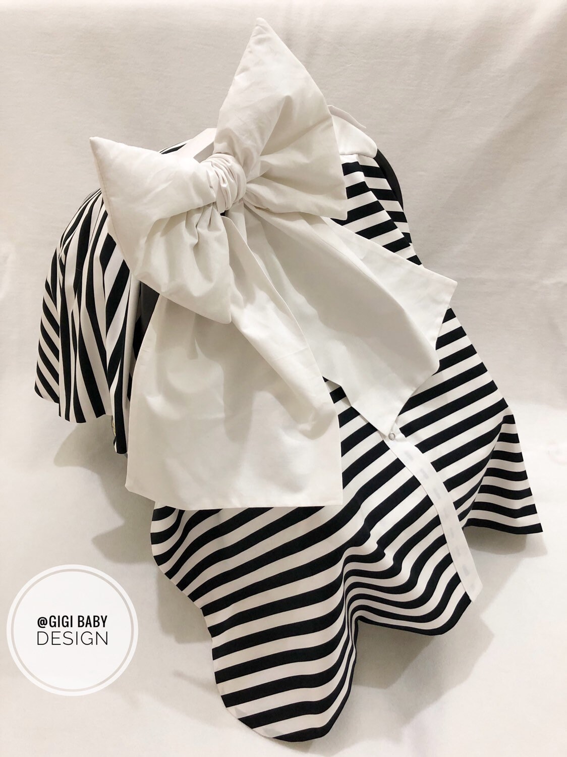 Baby Autositz Bezug Mit Streifen Und Schleife Baby Autositz Bezug Mit Streifen Und Schleife von Etsy - Gigibabydesign