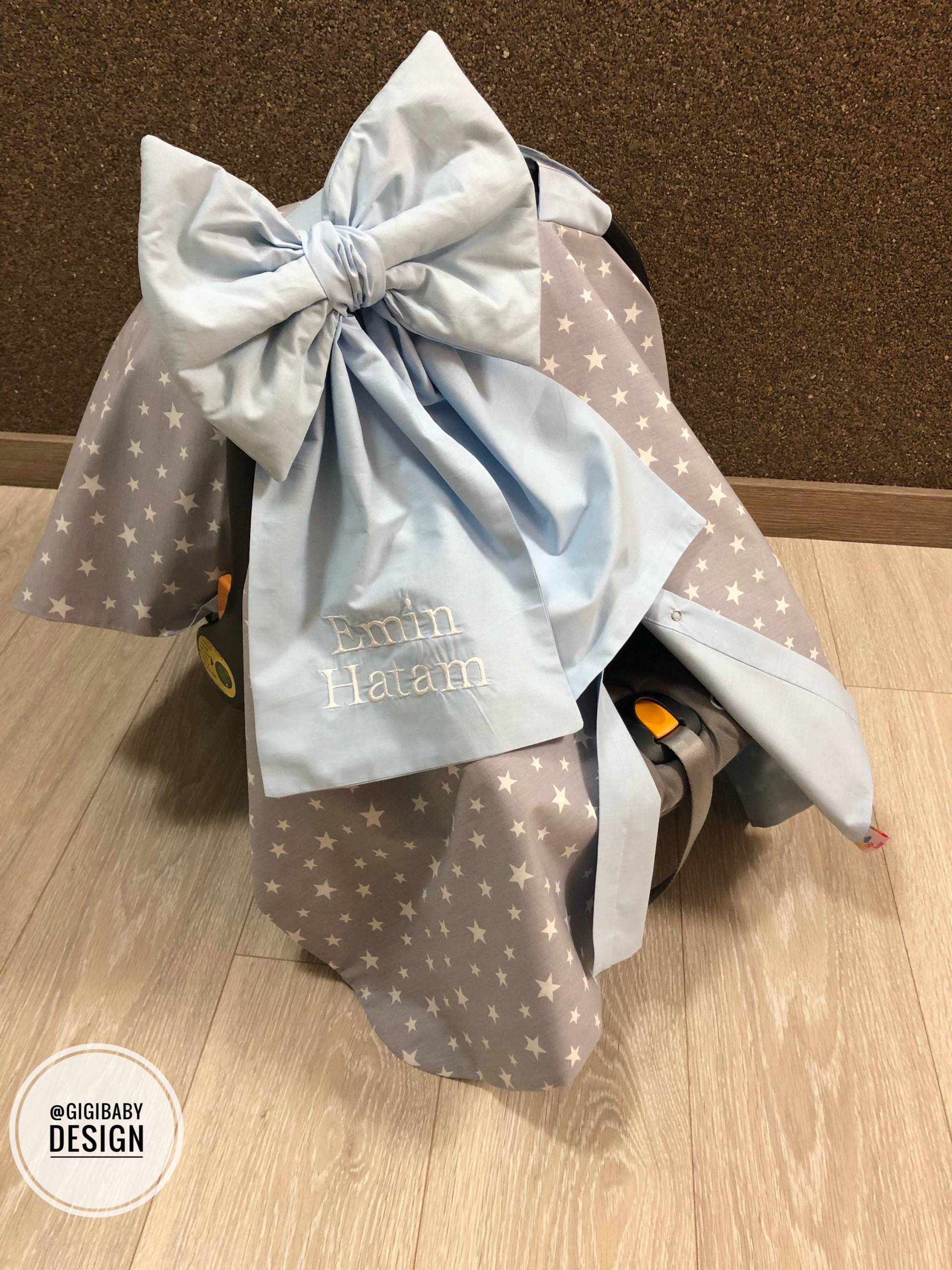 Graue Sterne Baby Autositzbezug Sitzbezug Für Babys Mit Namen von Etsy - Gigibabydesign