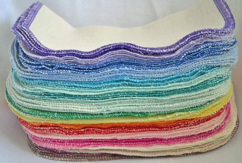 50 Stück 2-Lagige, Gots-Zertifizierte Bio-Baumwolle Little Wipes 20x20cm Deine Wahl Der Randfarbe Handgefertigt in Den Usa von Etsy - GinasSoftClothShop
