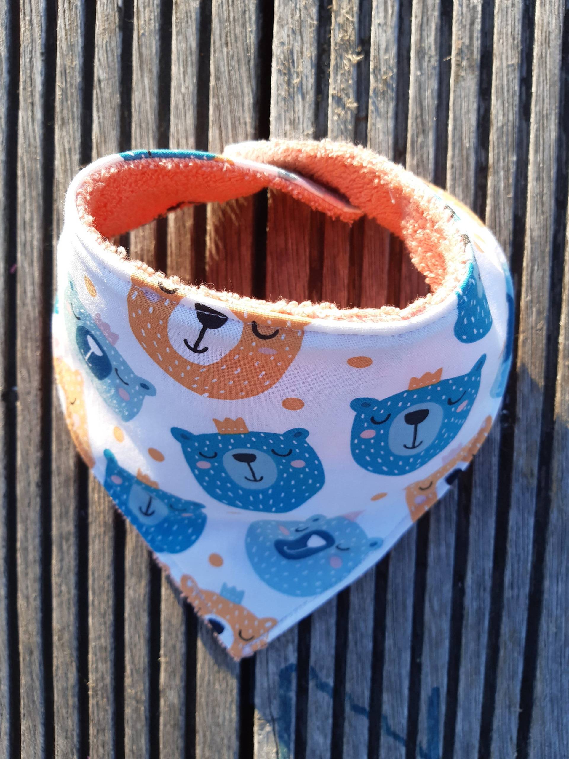 Bätzchen Bandana Muster Klein Bären Gefügt Schwamm Orange von Etsy - GingerNessCreation