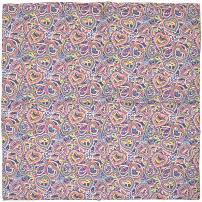 Körnerkissen 40x40cm 4-Kammer | Bio-stoff Psychedelic Heart Wärmekissen -> Mikrowelle&backofen Kältekissen Gefrierfach, Div Füllungen von Etsy - Giraffenland