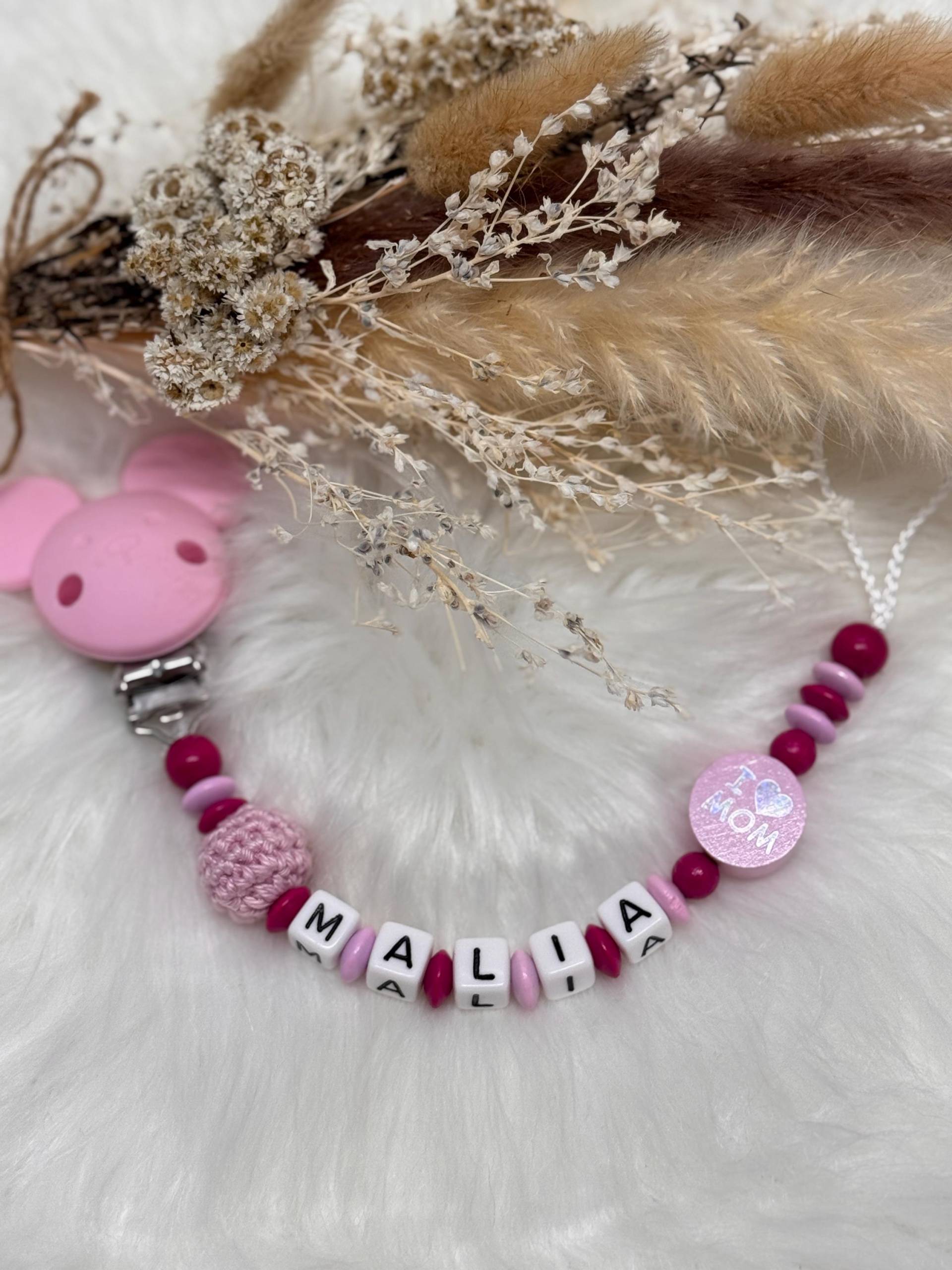 Schnullerkette Mit Namen, Rosa Maus Clip, Geschenkidee, Babyparty, Personalisiert Schnullerkette Mit Namen, Rosa Maus Clip, Geschenkidee, Babyparty, Personalisiert von Etsy - GlamAccessoires