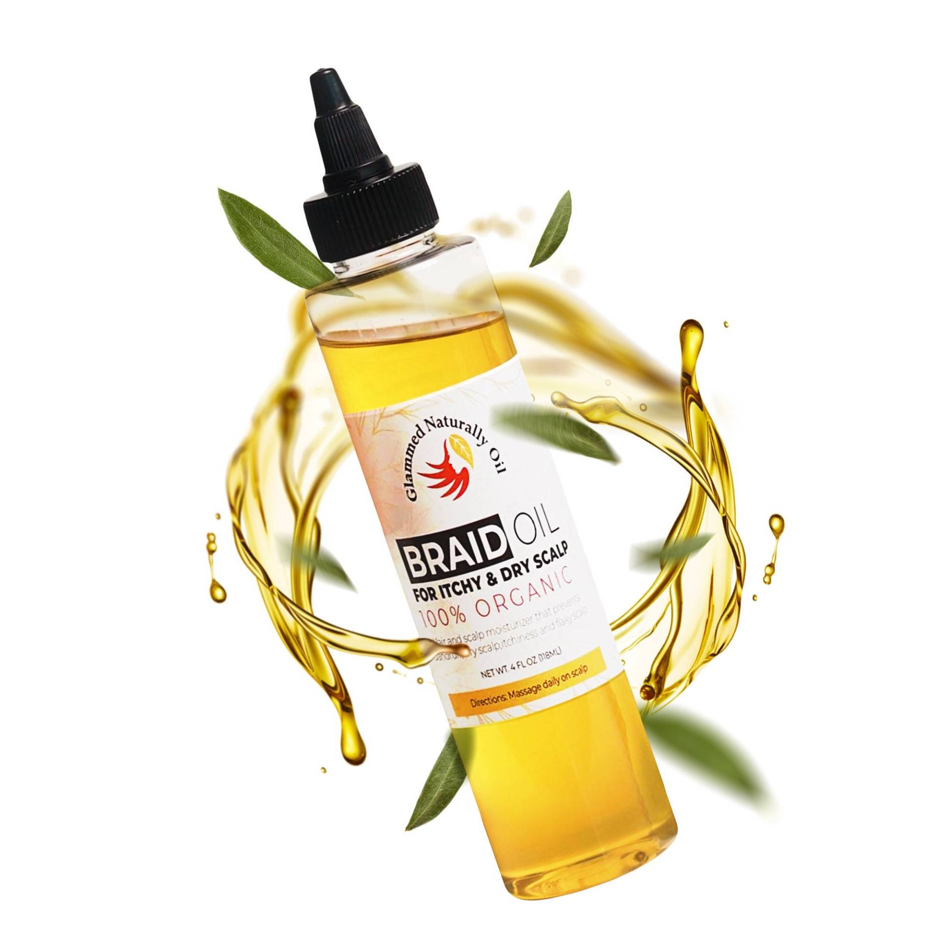 Glammed - Natürlich Geflochtenes Haaröl Juckreizfreie Kopfhaut, Gesundes Haarwachstum von Etsy - GlammedNaturallyOil