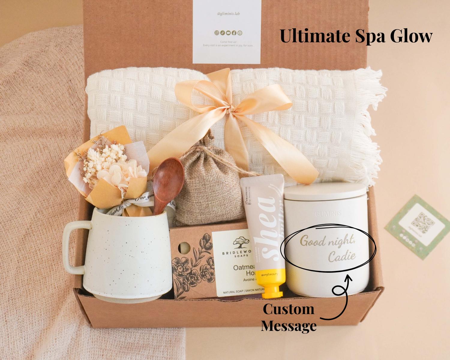 Benutzerdefinierte Danke Geschenkbox Für Frauen Pflegepaket Senden Umarmung Geschenkkorb Healing Vibes Gemütliche Hygge Self Care Box Denken An Sie von Etsy - GliminisLab