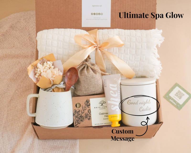Benutzerdefinierte Danke Geschenkbox Für Frauen Pflegepaket Senden Umarmung Geschenkkorb Healing Vibes Gemütliche Hygge Self Care Box Denken An Sie von Etsy - GliminisLab
