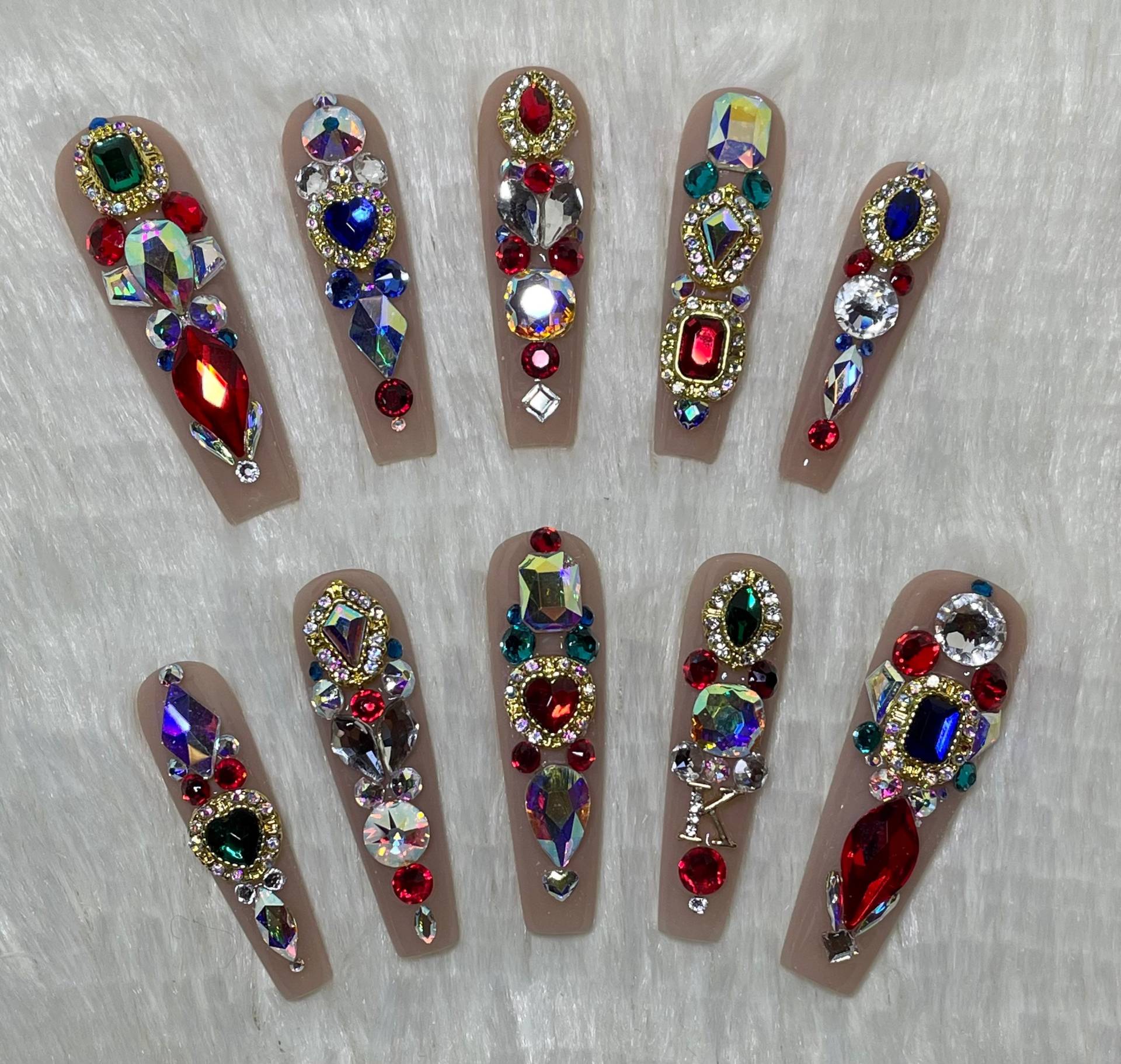 Alle Crystal Press On Nails Alle Crystal Press On Nails von Etsy - GlimmerAndSage