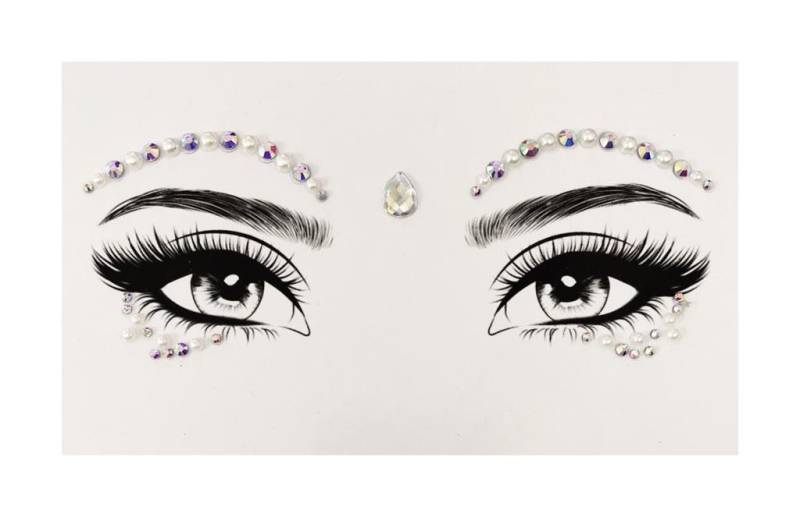 Mgb Perle Und Irisierende Gesichtsedelsteine/Gesichtsaufkleber Festivaljuwelen Partyedelsteine von Etsy - GlitterboutiqueGB