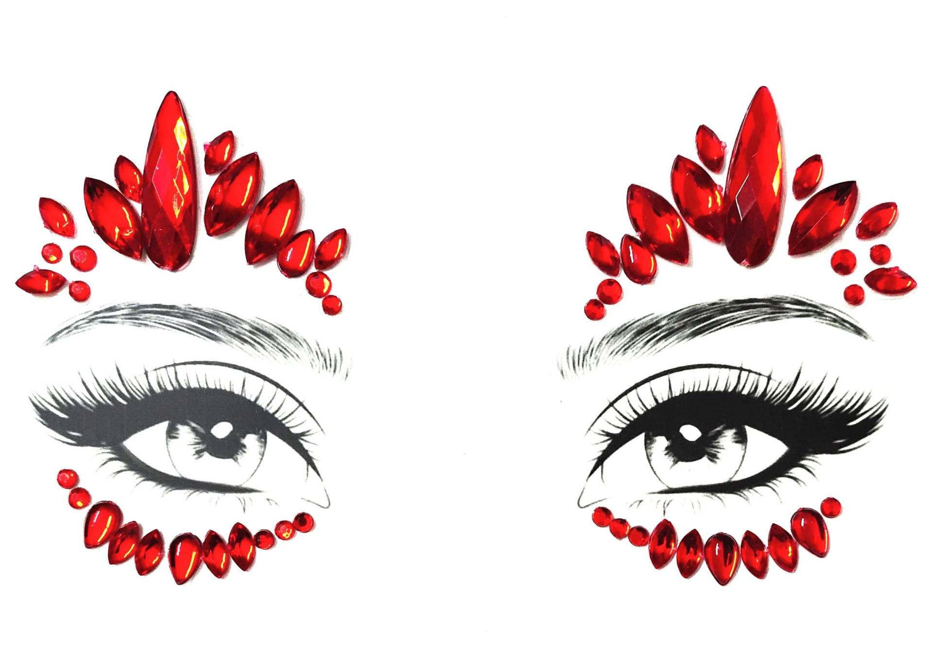 Mgb Selbstklebende Rotes Gesicht Juwelen Mgb Selbstklebende Rotes Gesicht Juwelen von Etsy - GlitterboutiqueGB