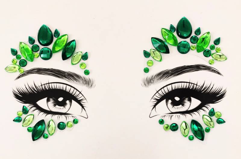 Mgb Selbstklebende St Patrick's Day Gesichtsjuwelen von Etsy - GlitterboutiqueGB