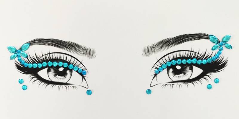 Mgb Selbstklebender Eyeliner | Festival Edelsteine Party Aufkleber/Gesichtsschmuck von Etsy - GlitterboutiqueGB