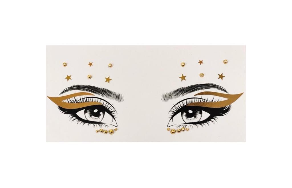 Mgb Selbstklebender Gold Eyeliner/Gesichtsschmuck/Party Aufkleber/Party Edelsteine/Festival Aufkleber Mgb Selbstklebender Gold Eyeliner/Gesichtsschmuck/Party Aufkleber/Party Edelsteine/Festival Aufkleber von Etsy - GlitterboutiqueGB