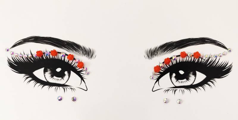Mgb Selbstklebende Rose Eyeliner Edelsteine/Festival Party Aufklebergesichtsjuwelen von Etsy - GlitterboutiqueGB