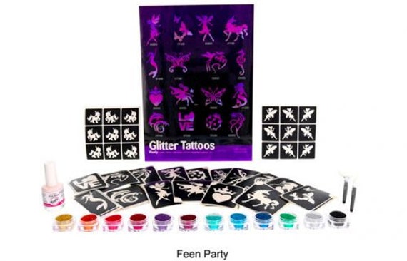 Glitzertattoo Set Motto Feen Party Glitzertattoo Set Motto Feen Party von Etsy - Glitzertattoos