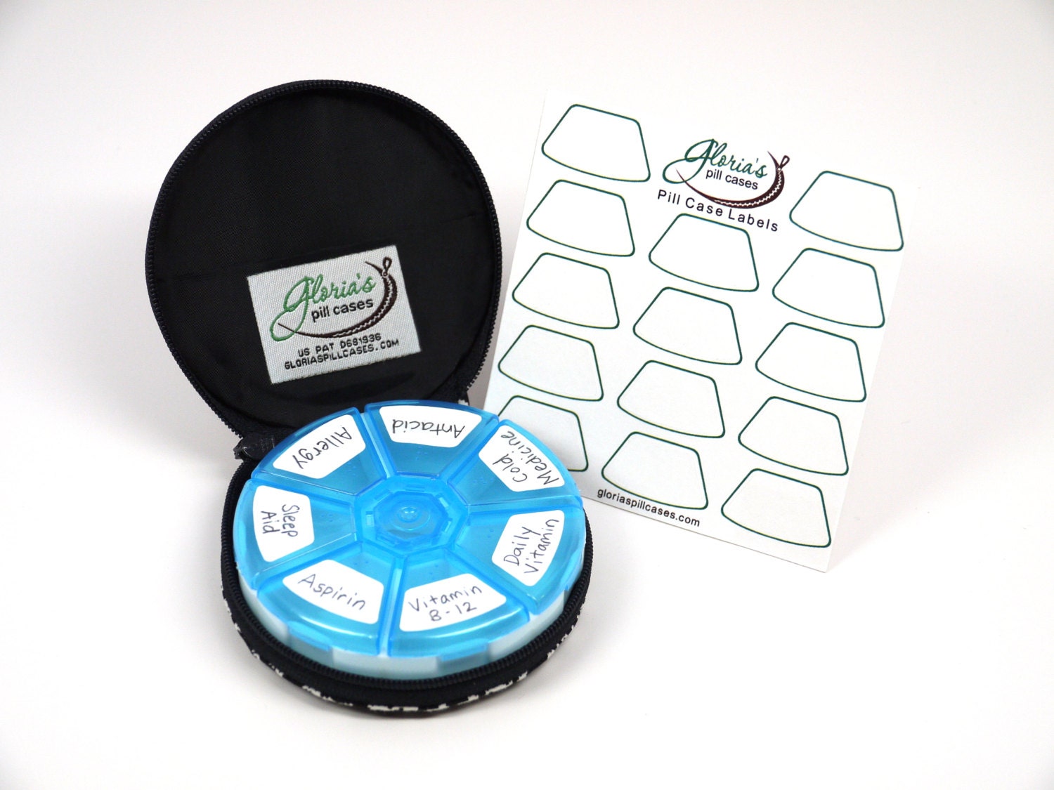 Pill Box Sticker Etiketten Einzelblatt Für Gloria's Cases Zip-A-Round Reise Pillenetui von Etsy - GloriasPillCases