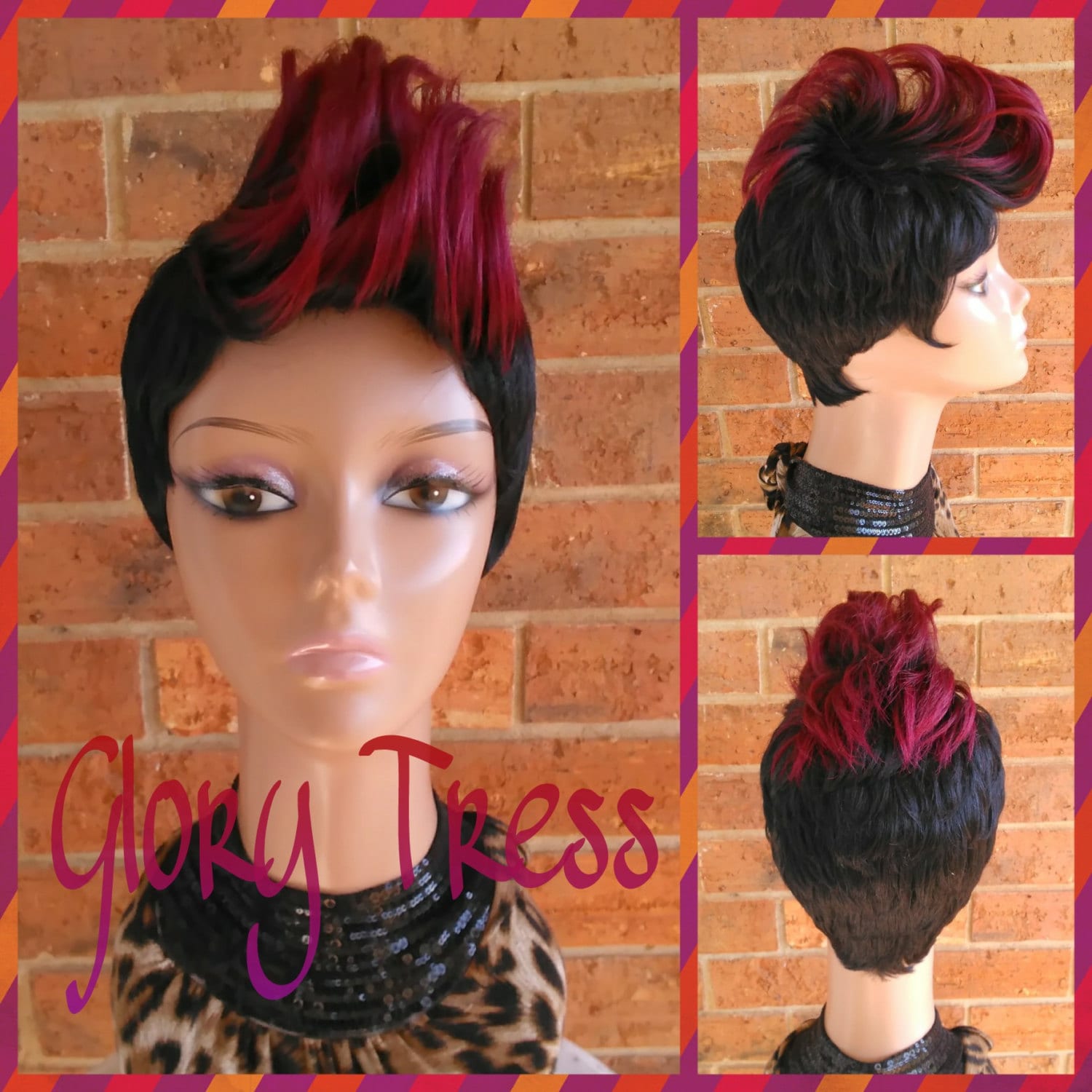 Clearance //Perücke, Glory Tress, Mohawk Perücke, Ombre Vollperücke, Kurze Rasiermesser Perücke // Repent Clearance //Perücke, Glory Tress, Mohawk Perücke, Ombre Vollperücke, Kurze Rasiermesser Perücke // Repent von Etsy - GloryTress