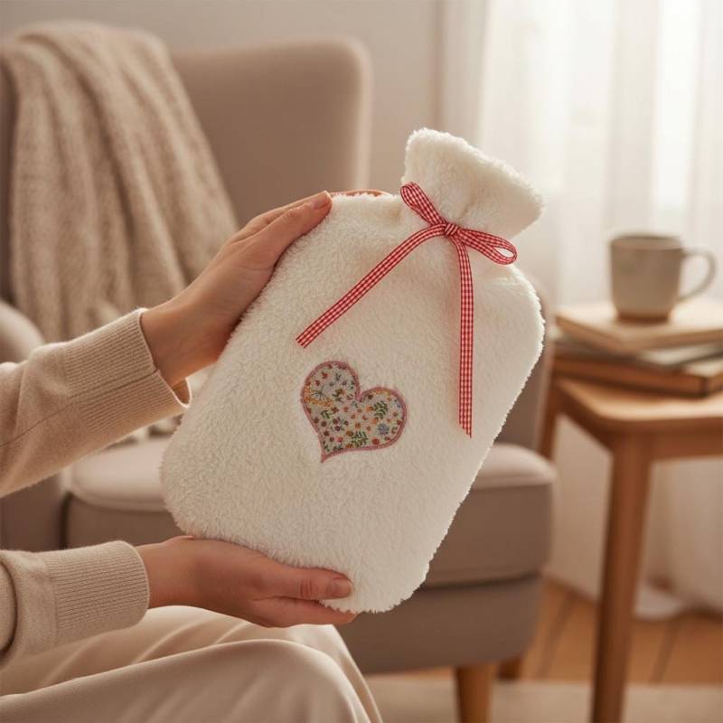 Wärmflasche Mit Fleece Bezug & Herz Stickerei von Etsy - Glueckspilzig