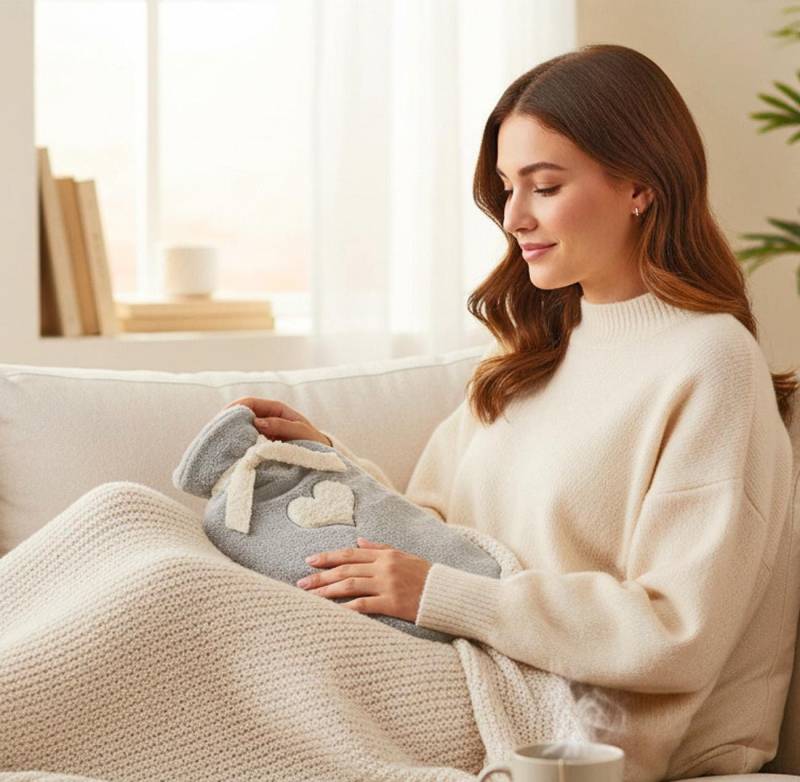 Wärmflasche Mit Fleece Teddy Bezug & Herz Stickerei von Etsy - Glueckspilzig