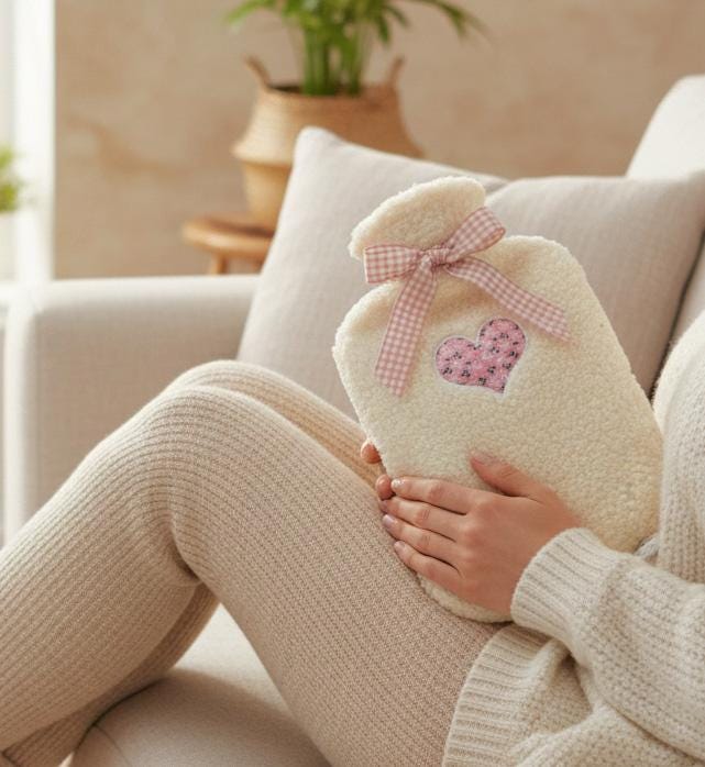 Wärmflasche Mit Teddy Bezug & Herz Stickerei Baumwolle von Etsy - Glueckspilzig