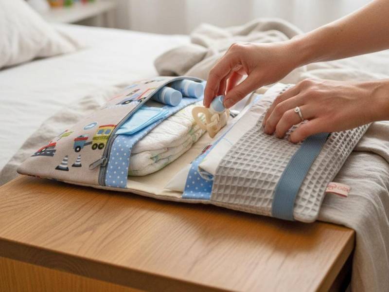 Windeltasche Autos Mit Wickelunterlage Aus Baumwolle von Etsy - Glueckspilzig