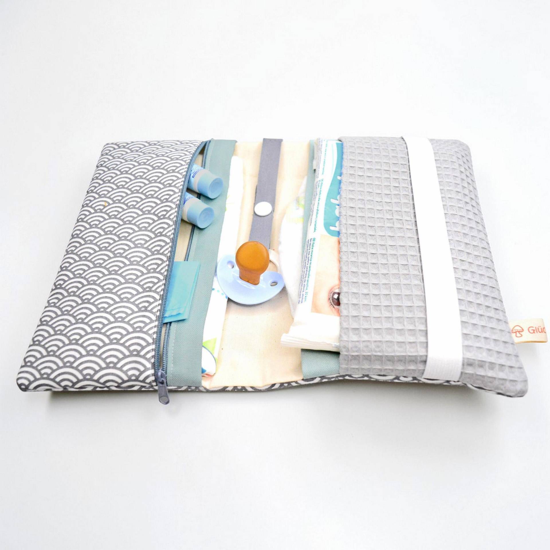 Windeltasche Baumwolle Mit Wickelunterlage von Etsy - Glueckspilzig