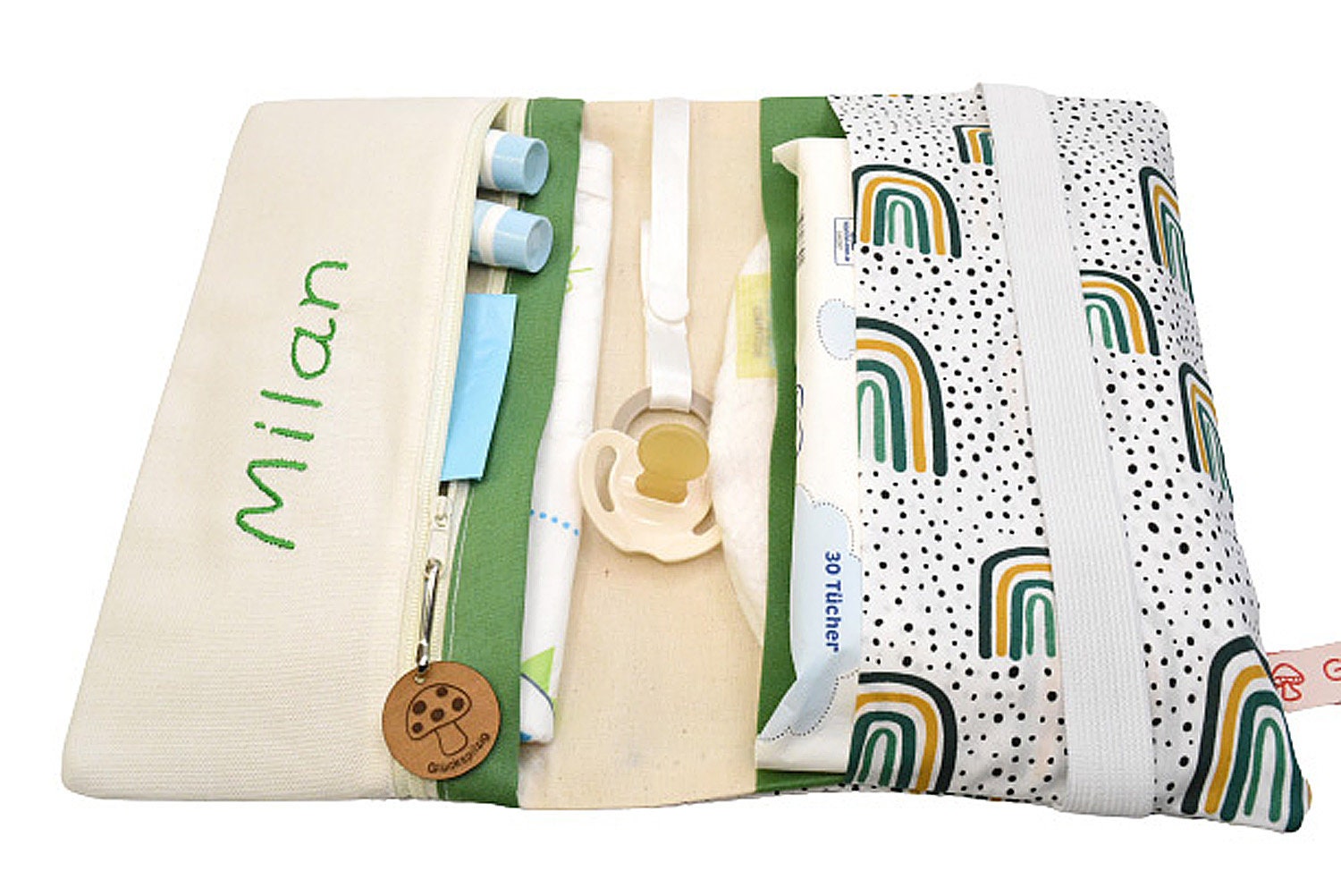Windeltasche Personalisiert von Etsy - Glueckspilzig