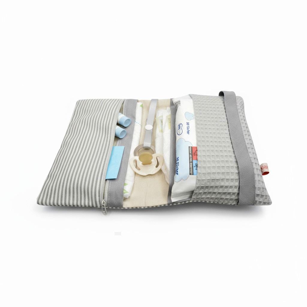 Windeltasche | Wickeltasche Für Unterwegs Optional Mit Wickelunterlage Aus Baumwolle von Etsy - Glueckspilzig