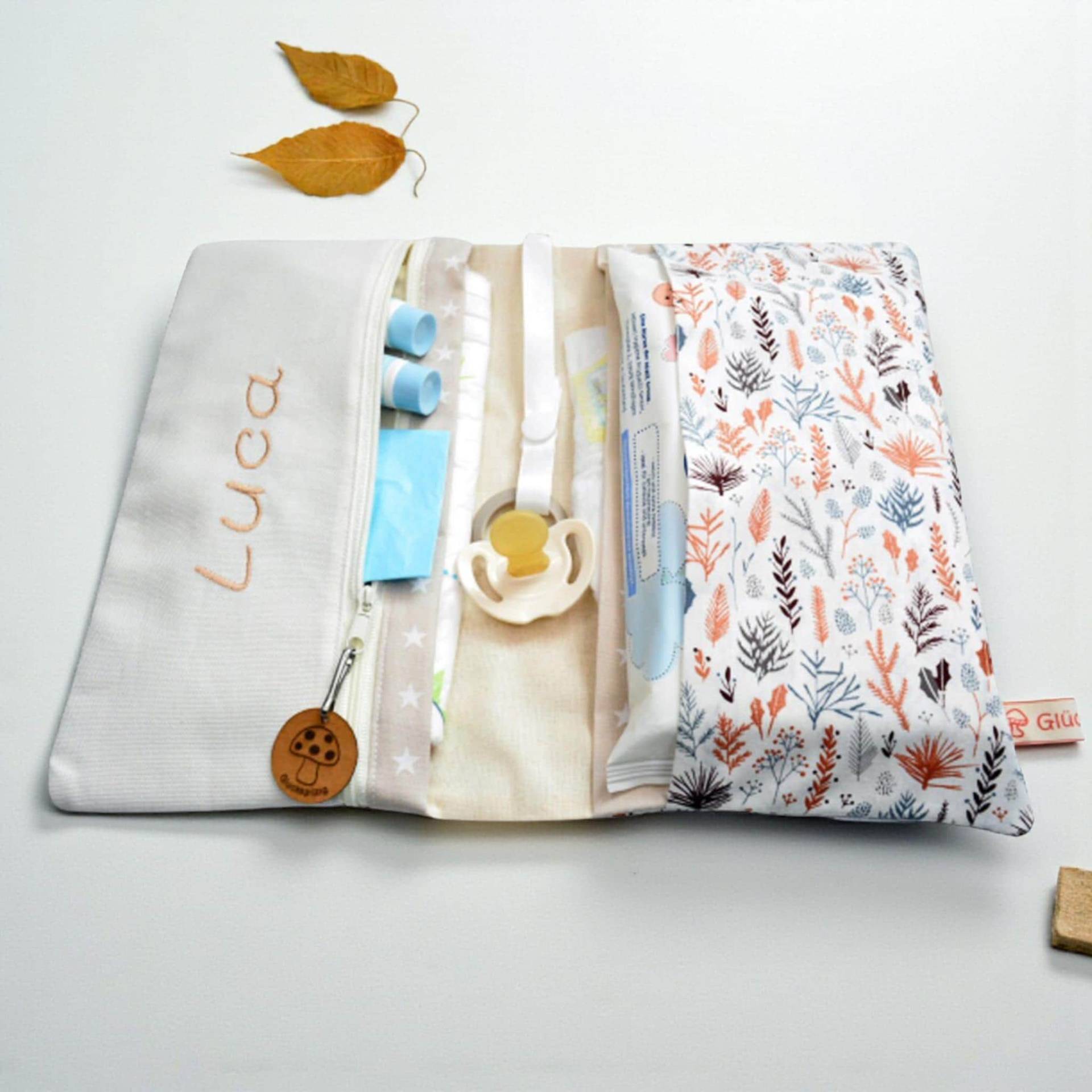 Windeltasche Wickelunterlage Mit Namen von Etsy - Glueckspilzig