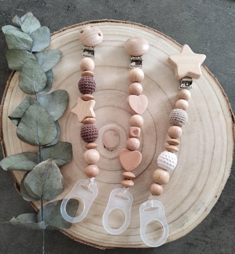 Schnullerkette Holz von Etsy - GlueckswerkbyKerstin