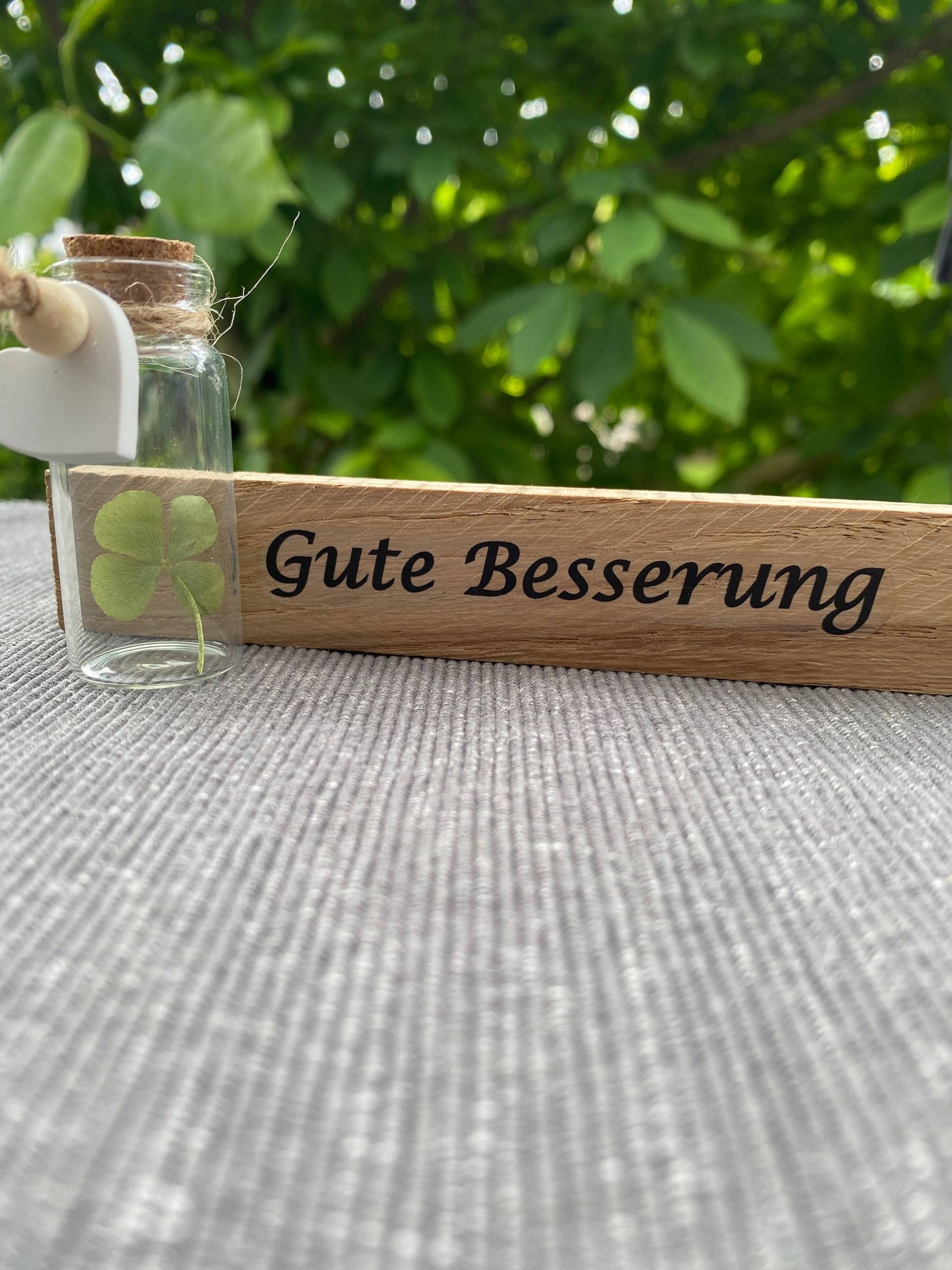 Kleeblatt „Gute Besserung"/Glück Glücksbringer Gute Besserung Genesung von Etsy - Glueckwaerts