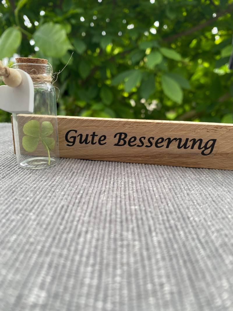 Kleeblatt „Gute Besserung"/Glück Glücksbringer Gute Besserung Genesung von Etsy - Glueckwaerts