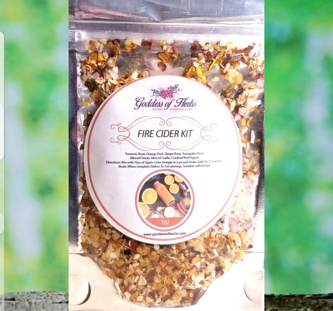 Fire Cider Diy Kit, 1 Unze. Getrocknete Kräutermischung, Kräuterergänzung, Ganzheitliches Wohlbefinden, Wellness-Kräuter, Natürliche Zutaten von Etsy - GoddessOfHerbs