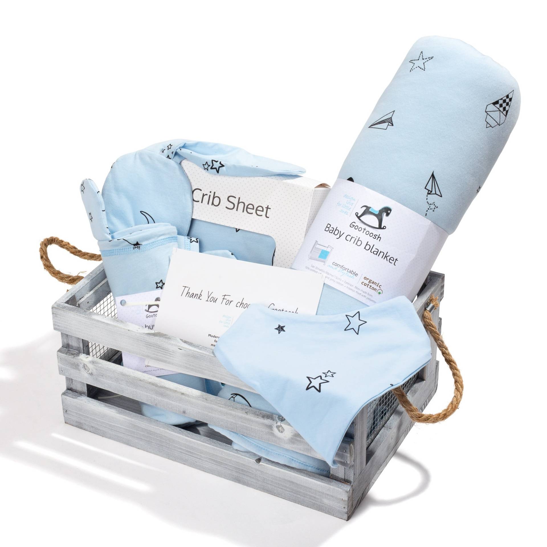 Baby Geschenkkorb, Unisex Geschenk, Geschenkkörbchen, Babygeschenke, Geschenk Set, Neugeborenen Shower Bio Bundle von Etsy - Gootoosh