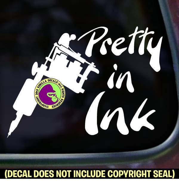 Pretty in Ink Tattoo Artist Skin Art Shop Decal Sticker von Etsy - GorillaDecals