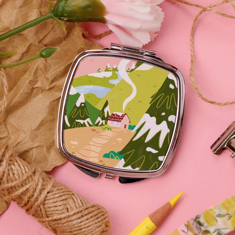 Kleiner Haus Taschenspiegel - Schöner Kompaktspiegel Valentinstag Geschenk Damen Accessoire Beauty Kleiner Haus Taschenspiegel - Schöner Kompaktspiegel Valentinstag Geschenk Damen Accessoire Beauty von Etsy - GosiaGrodzkaArt