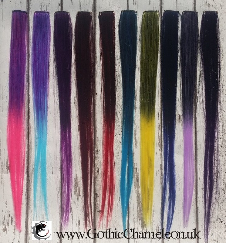 Clip in 18-Zoll-Ombre-Haarverlängerung 10 Farben Hitzebeständige Bereit Zu Versenden Clip in 18-Zoll-Ombre-Haarverlängerung 10 Farben Hitzebeständige Bereit Zu Versenden von Etsy - GothicChameleon
