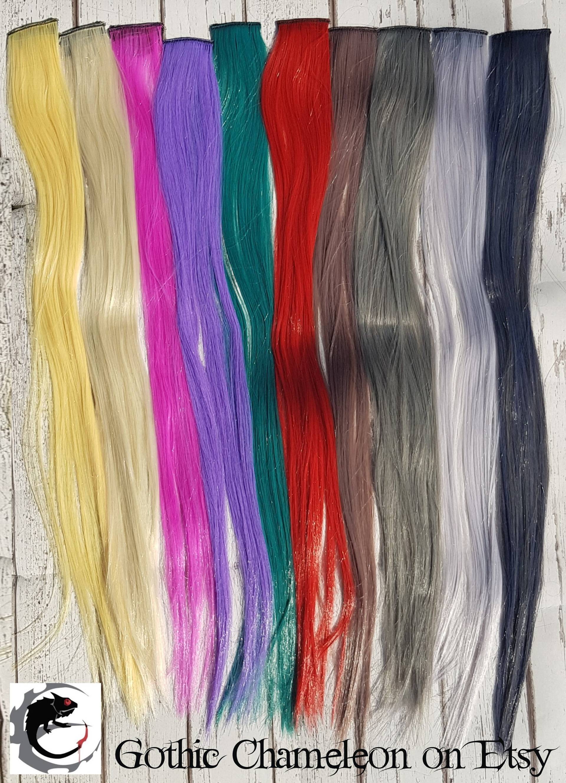 Clip in 20 Zoll Haarverlängerung 10 Farben Versandbereit von Etsy - GothicChameleon
