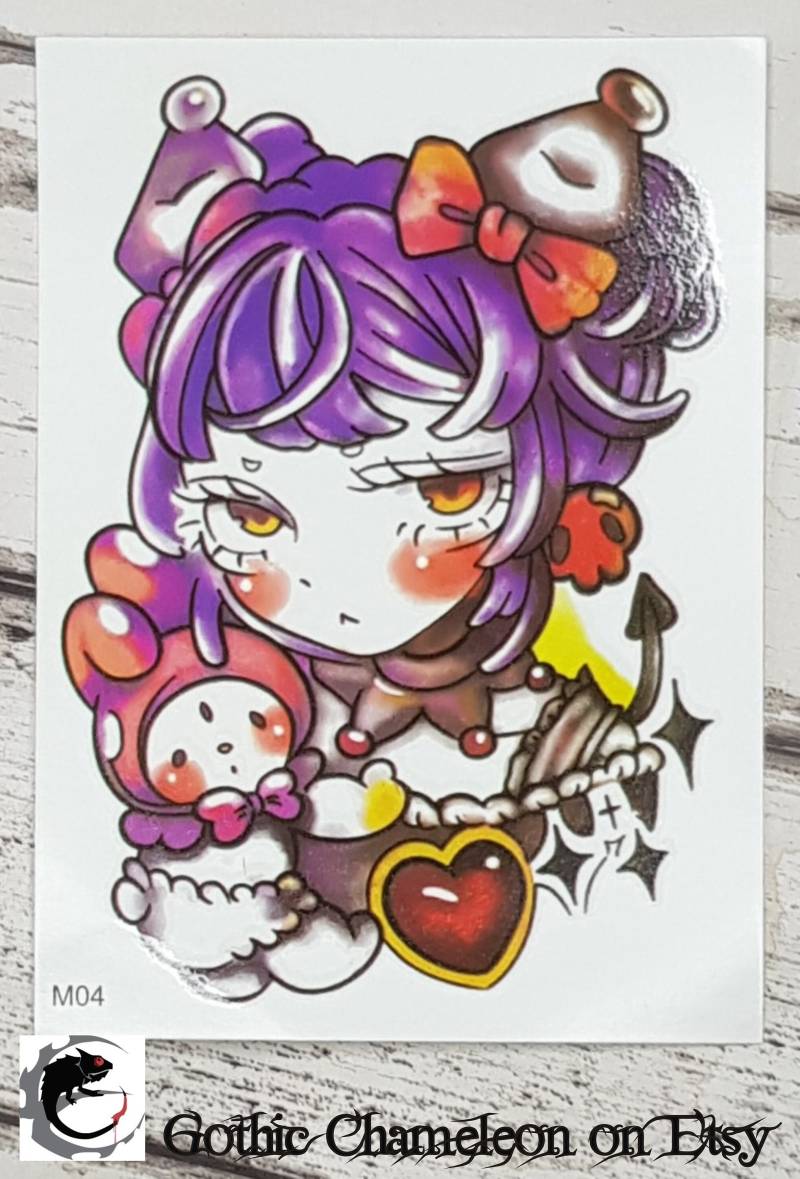 Temporäre Tattoo Blätter Kawaii Harajuku Manga Anime von Etsy - GothicChameleon