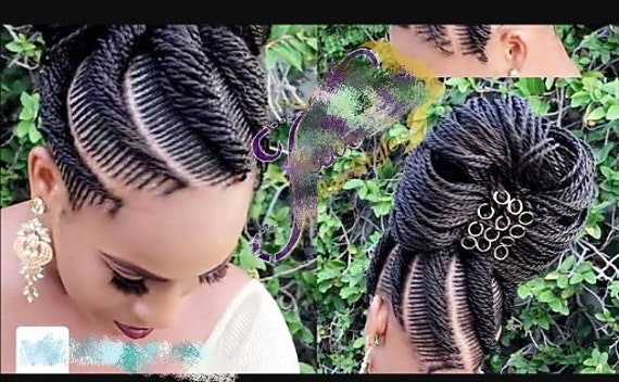 Geflochtene Perücke, Ghana Cornrow Schwarze Frauen-Zöpfe, Volle Spitzenperücke Geflochtene Perücke, Ghana Cornrow Schwarze Frauen-Zöpfe, Volle Spitzenperücke von Etsy - GozellasCreations