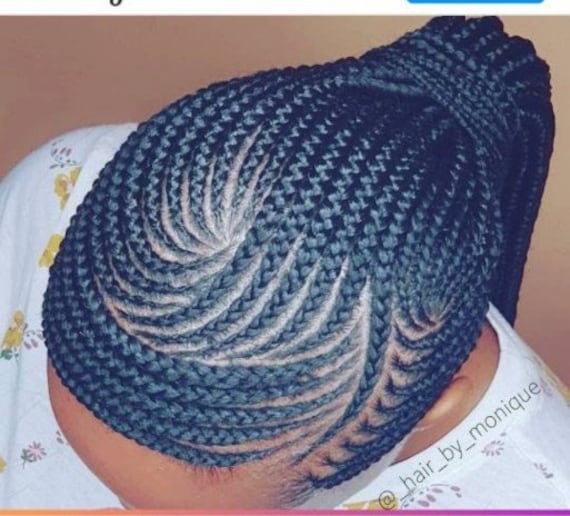 Geflochtene Perücke, Ghana Geflochtene Cornrows, Cornrow Schwarze Frauen Perücke von Etsy - GozellasCreations