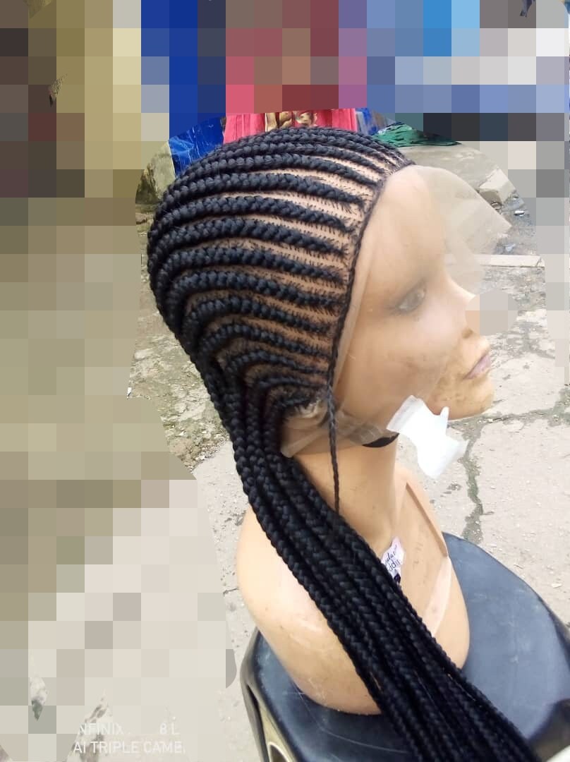 Geflochtene Perücke, Kleine Ghana Zöpfe, Weben, Schwarze Frauenzöpfe, Volle Spitze, Kornholzzöpfe Geflochtene Perücke, Kleine Ghana Zöpfe, Weben, Schwarze Frauenzöpfe, Volle Spitze, Kornholzzöpfe von Etsy - GozellasCreations