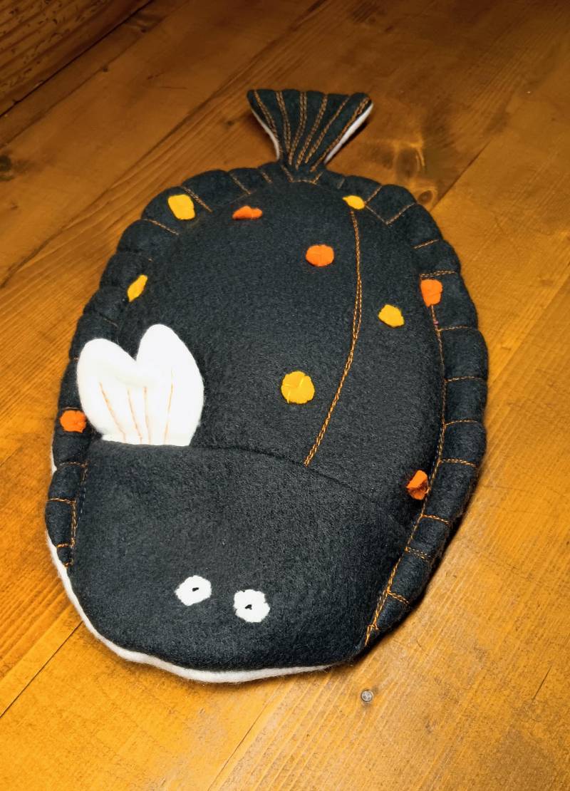 Frieda Flunder, Rapskissen/Körnerkissen von Etsy - GrannyundMaDesign