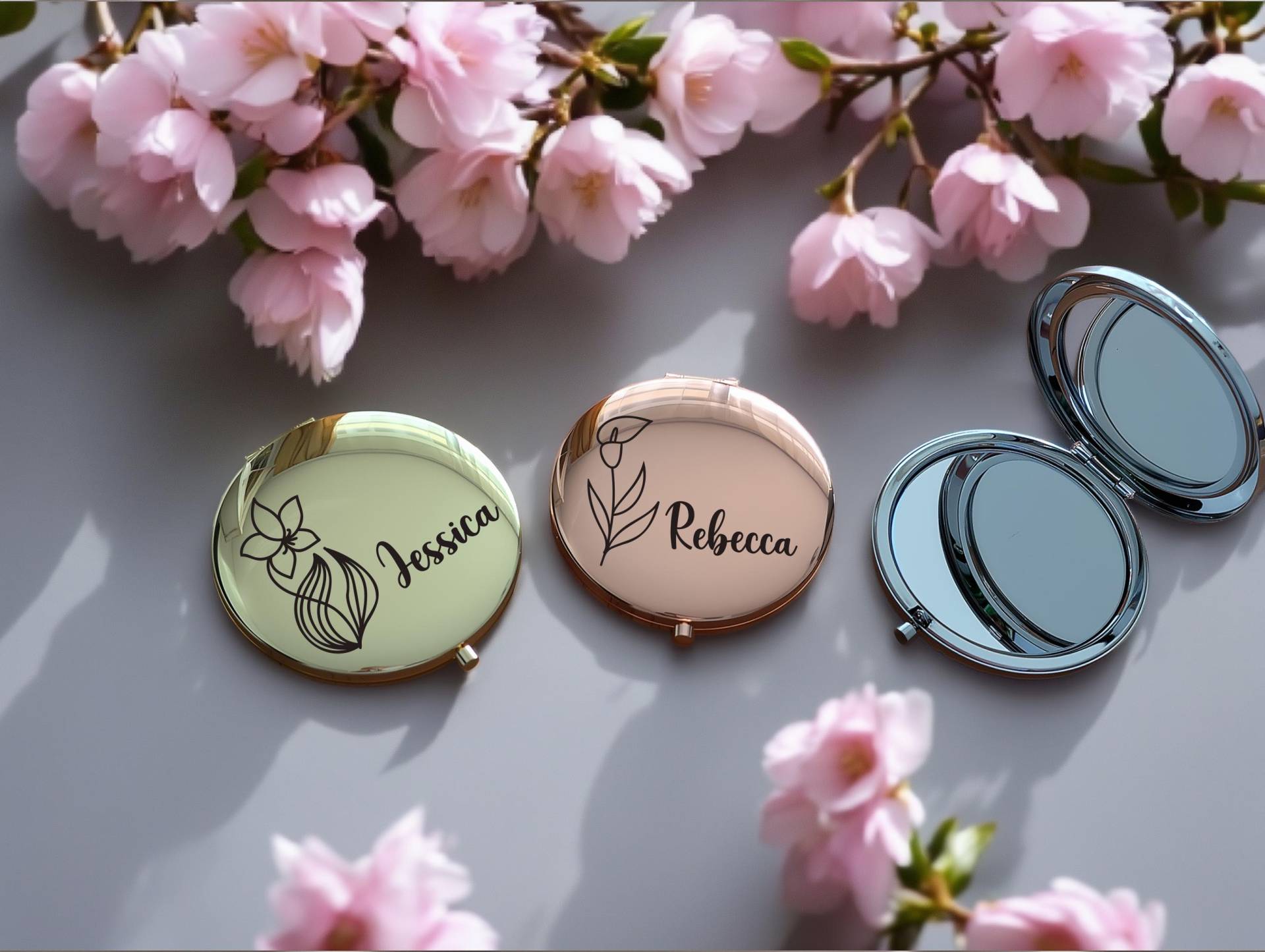 Taschenspiegel Mit Gravur-Spiegel Für Handtasche-Personalisiertes Geschenk Frauen.einzigartiges Mama, Schwester, Freundin von Etsy - GravurWunderDE