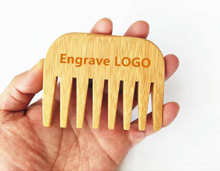 Anpassen Logo-Handgefertigte Bambusholz Bartkamm Breiter Zahn Bartpflege Pinsel Haarkämme Make-Up-Tool von Etsy - GreatBeardCare