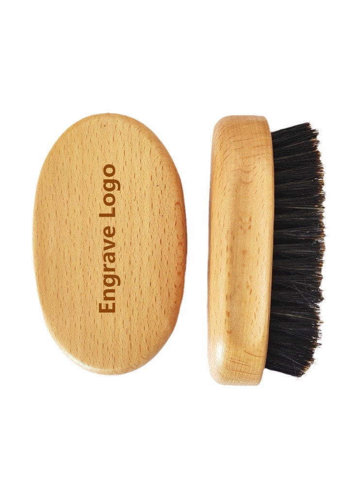 Gravieren Sie Ihr Logo-Handmade Buchenholz Bartpflege Bürste Wildschweinborsten Bürsten Für Männer Bartkamm von Etsy - GreatBeardCare