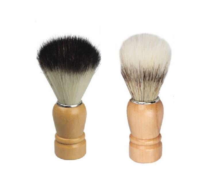 Passen Sie Logo-Handgefertigte Braune Holzgriff Nylon-Rasierbürsten Bartpflege-Tool Barber Brush von Etsy - GreatBeardCare
