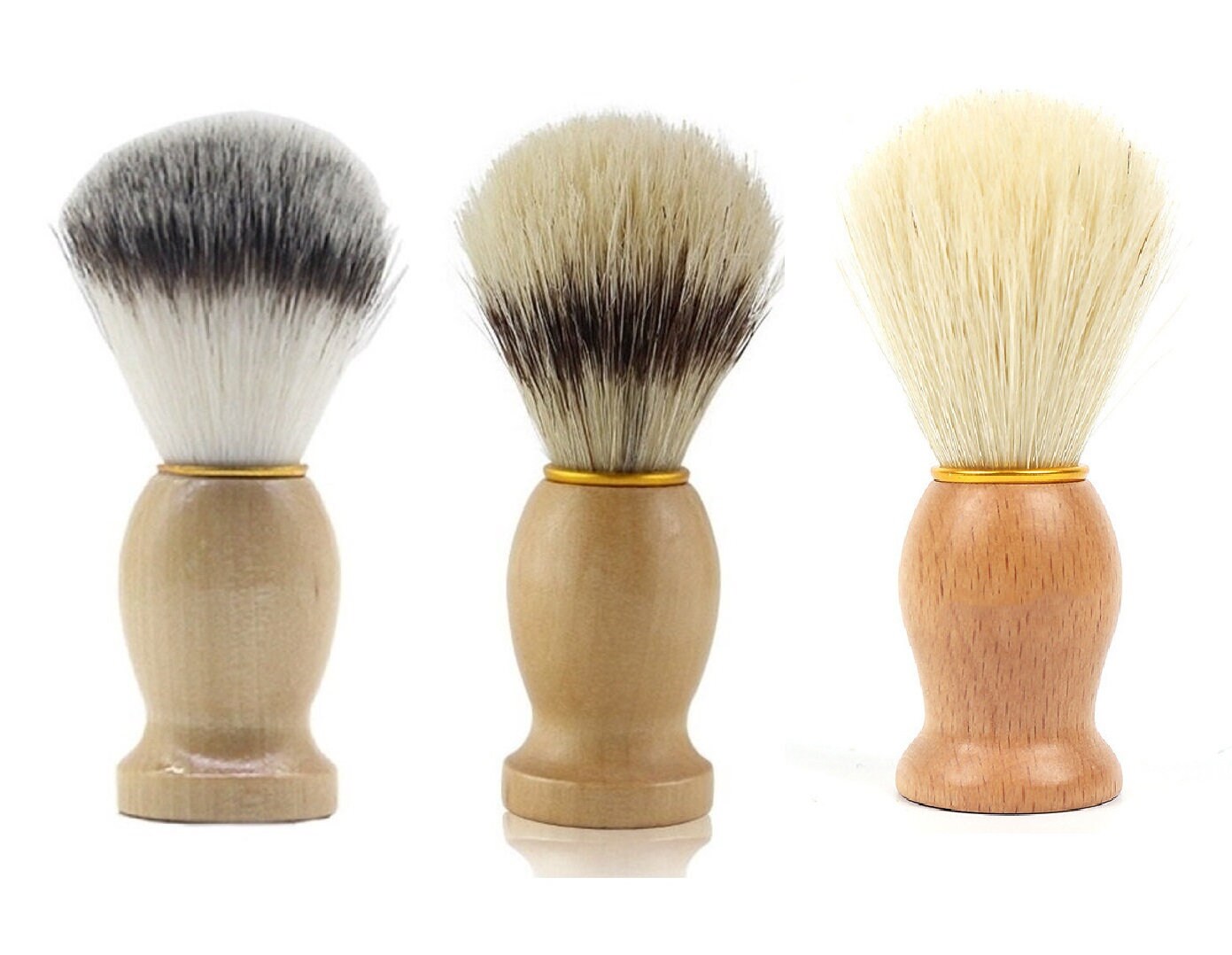 Personalisieren Sie Logo-Handgefertigter Brauner Holzgriff Nylon - Oder Wildschweinborsten Rasierpinsel Bartpflege-Tool von Etsy - GreatBeardCare