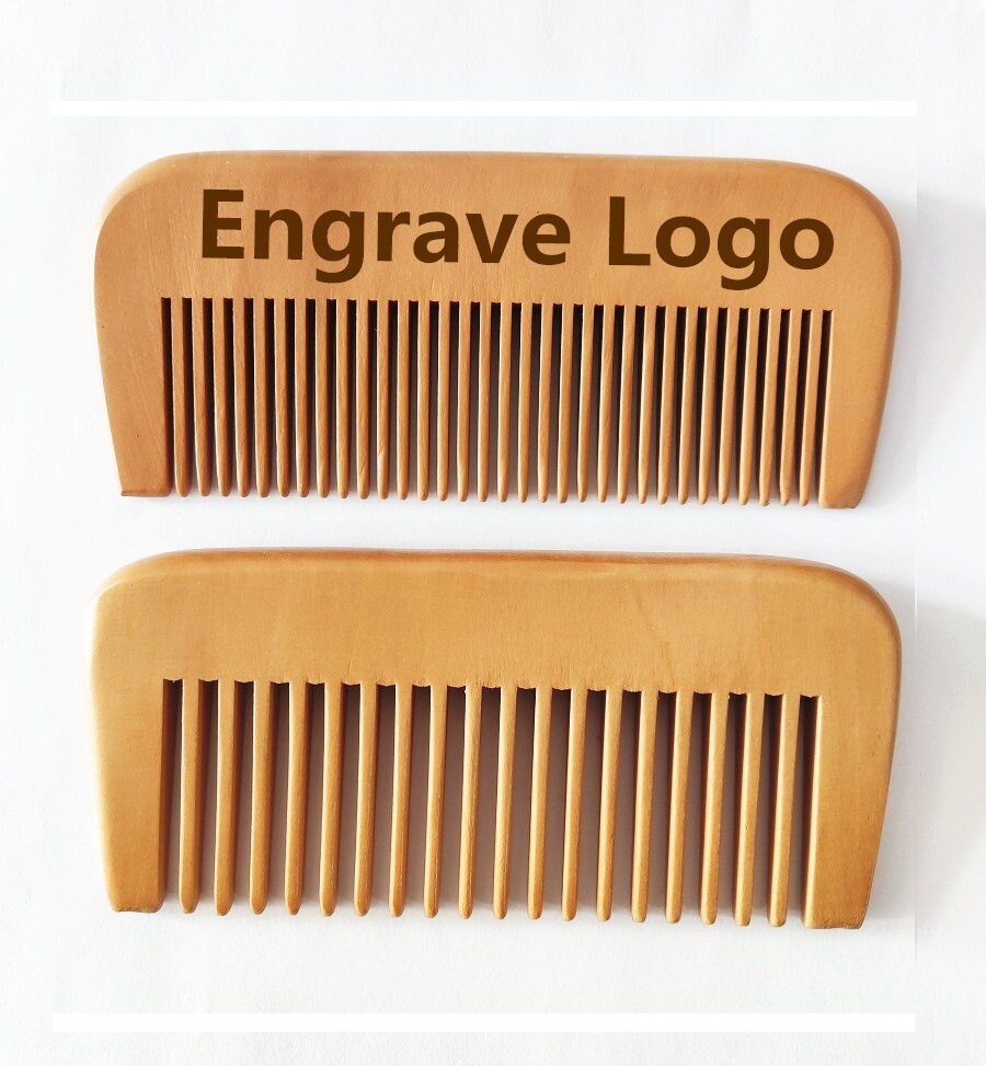 Personalisierter Holzkamm Lasergraviertes Logo, Fein/Breit Zahn Personalisierter Holzkamm Lasergraviertes Logo, Fein/Breit Zahn von Etsy - GreatBeardCare